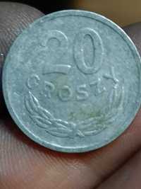 Sprzedam monete 20 groszy 1973 bez znaku mennicy