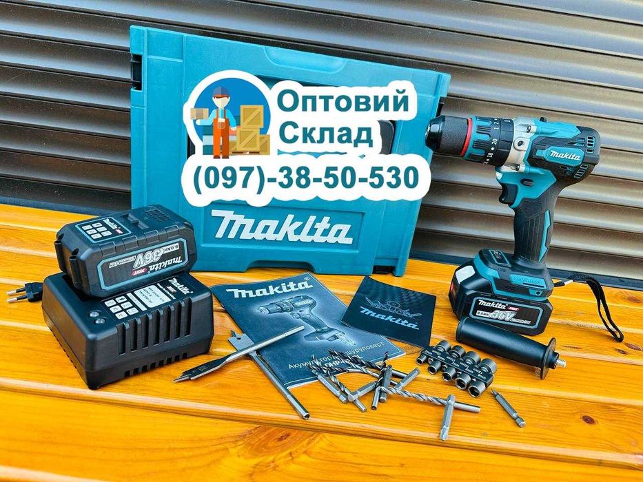 Шурупокрут на Акумуляторі Макита DHP485 BL З Ударом Сила 95Nm (36V-8A)