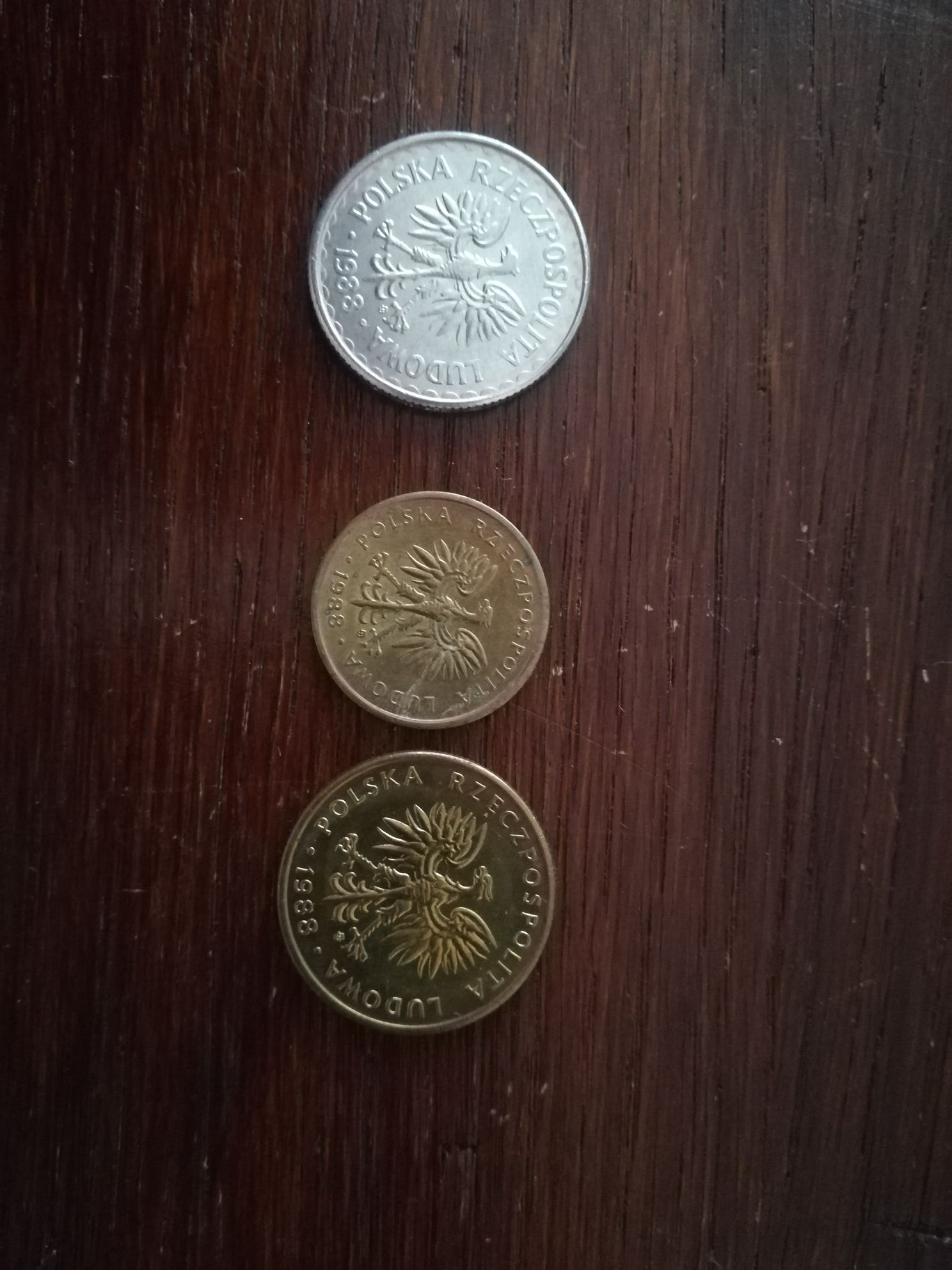 1, 2, 5 zł 1988 zestaw monet