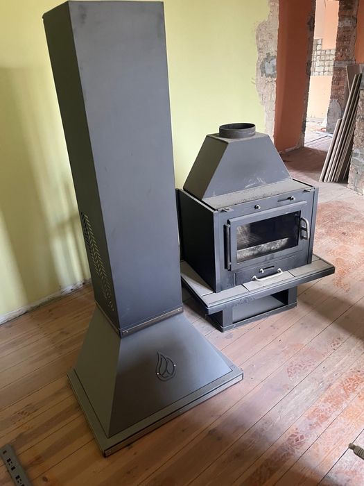 Kominek wolnostojący żeliwno-blaszany