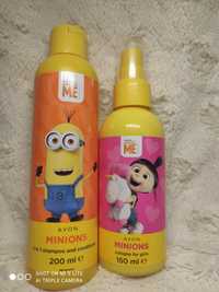 Zestaw Minionków szampon z odżywka i spray perfumowany Avon