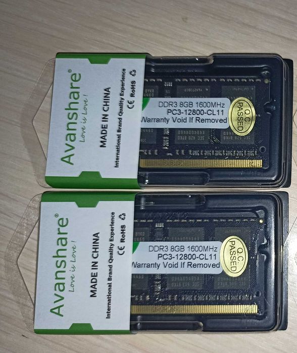 Оперативна пам'ять SO-DIMM Avanshare 8GB/1600 DDR3 (1.5В)