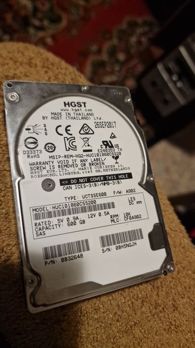 Hgst 600gb 2.5 hdd