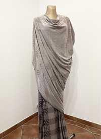 Elastyczna tkanina sukienkowa dresowa 4,5 m szary antracyt
