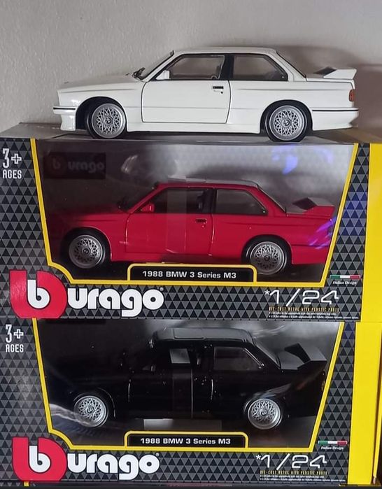 Bburago 1988 Bmw 3 série m3 escala 1/24