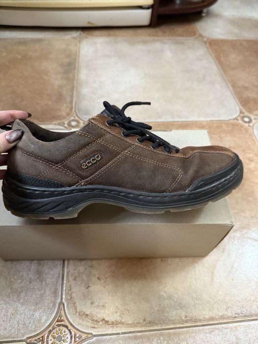 Чоловічі ботінки Ecco з натурального замшу і шкіри