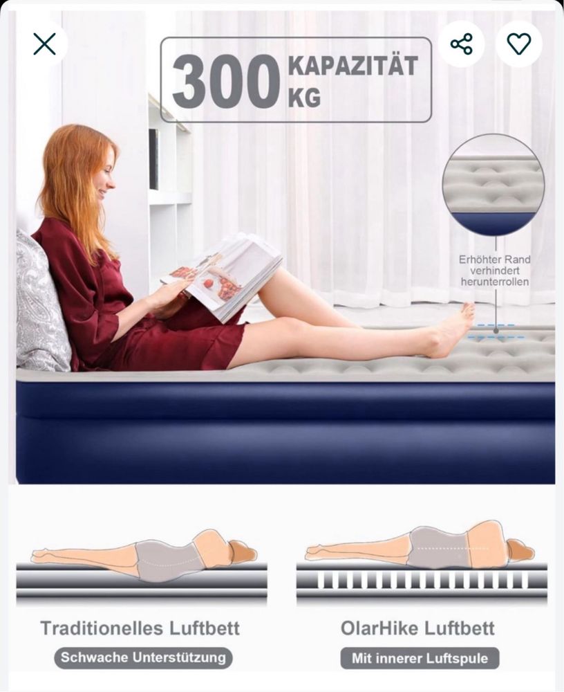 Samopompujący Dmuchany Materac Elektryczny 2 osobowy Queen Size