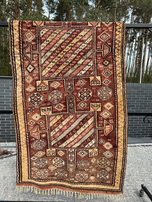 XIX wieczny dywan wełniany r. tkany perski Senneh 235x120 gal. 12 tyś