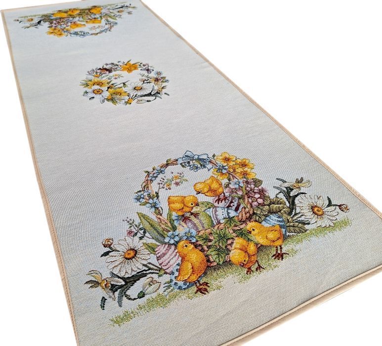 Bieżnik Wielkanocny 40x100 cm gobelinowy L58 Kurczaczki
