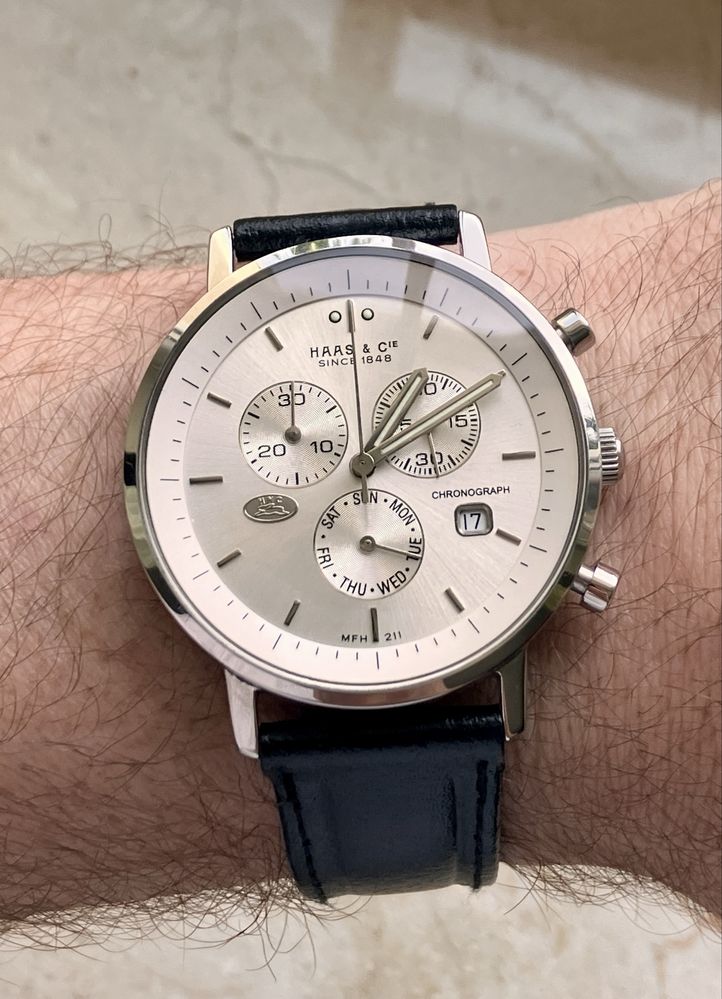Zegarek Haas&Cie swiss, chrono, day, date