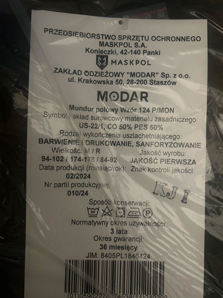 Kombinezon czołgisty wzór 2010 wzór 634/MON