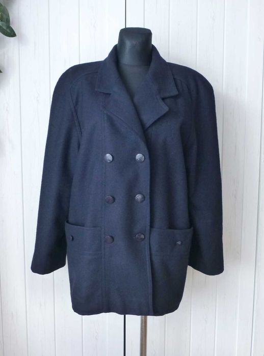 Kappahl lekki wełniany damski płaszcz dwurzędowy 44