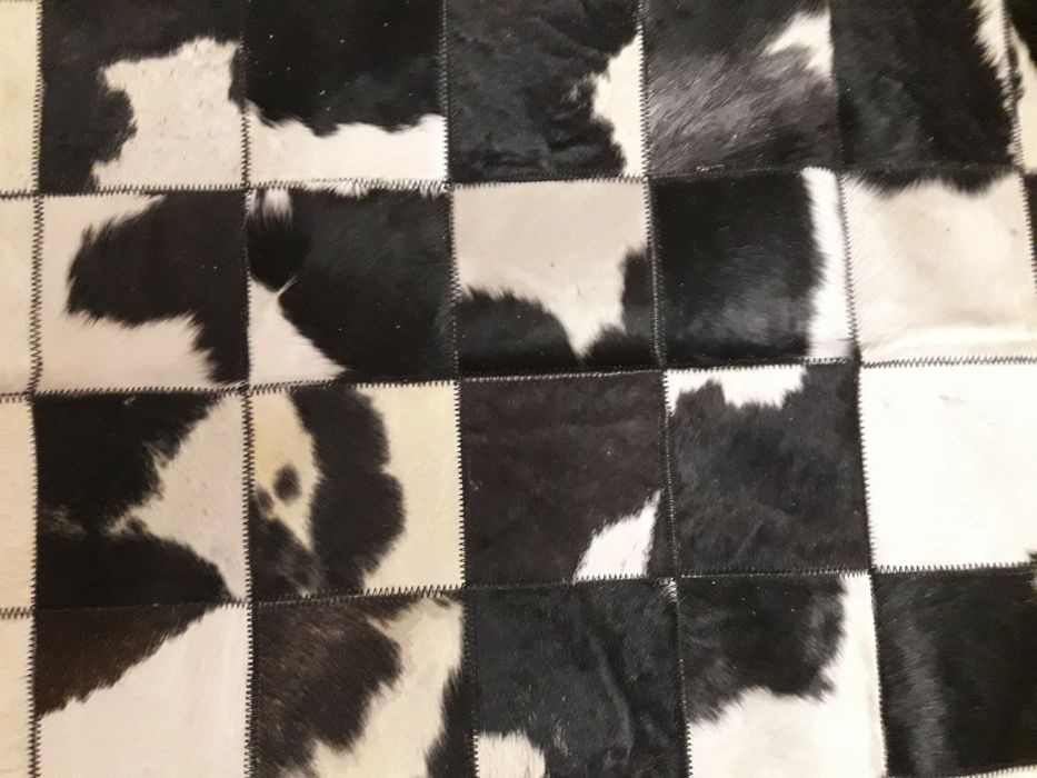 Килим зі шкір корови ручної роботи коврик ковер из шкур коров