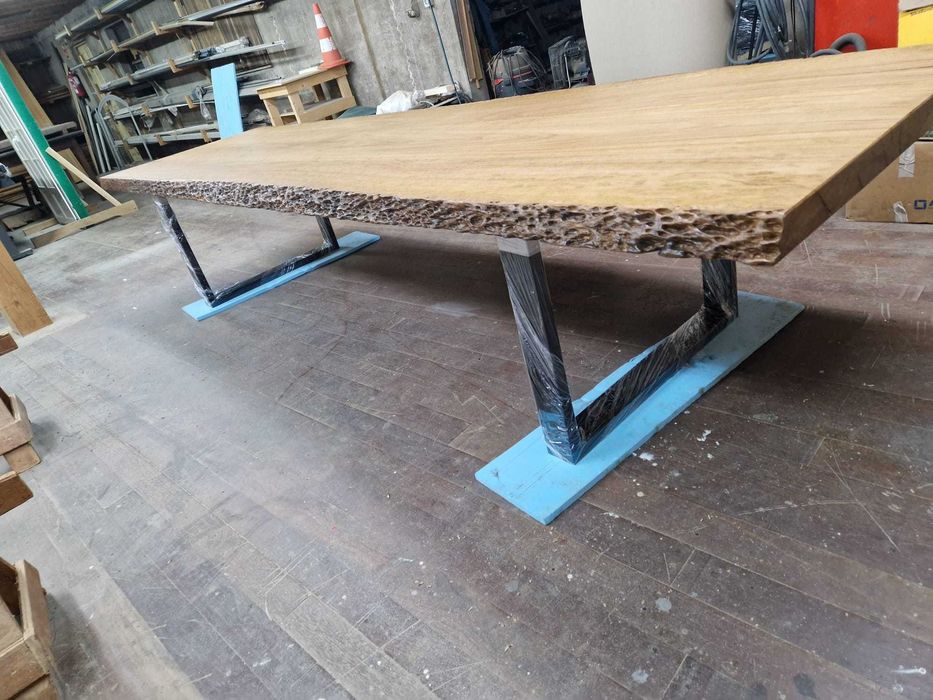 MESA RUSTICO EM MADEIRA DE EUCALIPTO FRISADO