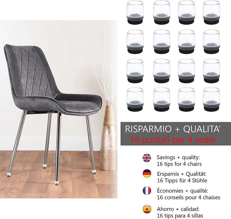 Zestaw 48 nakładek na nogi do krzesła