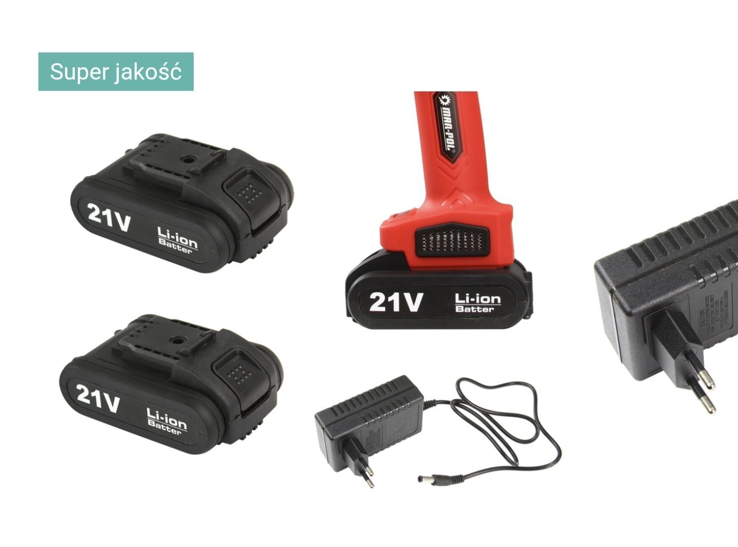 Sekator akumulatorowy kowadełkowy, nożyce elektryczne + 2 baterie