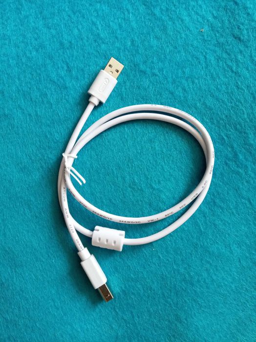 Новый кабель (шнур) для принтера 1 м белого/черного цвета USB AM/BM