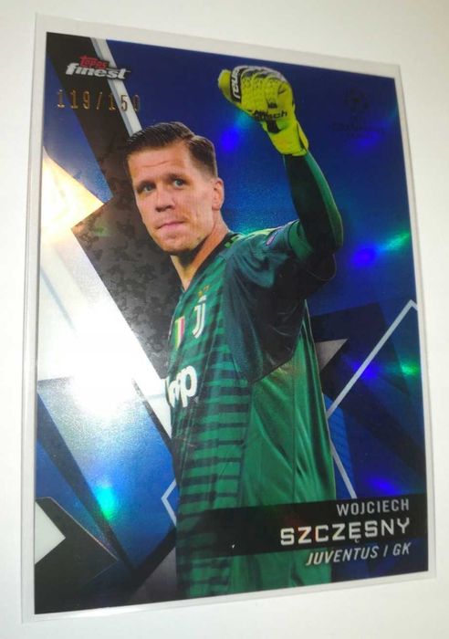 2018-19 Topps Finest UCL Blue Refractor /150 Wojciech Szczesny #76