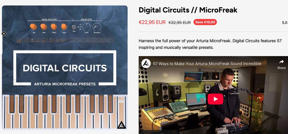 Arturia Microfreak Stellar synth + microphone + 4 years warranty +more