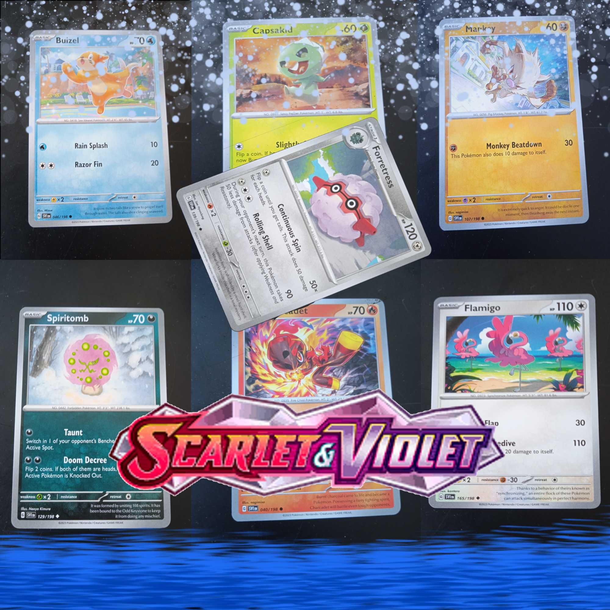 Cartas pokemon da coleção Scarlet & Violet em inglês. Copag