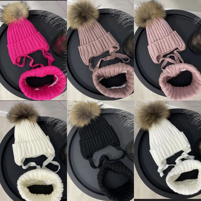 Зимовий набір: шапка на зав'язках + хомут 1-6 років