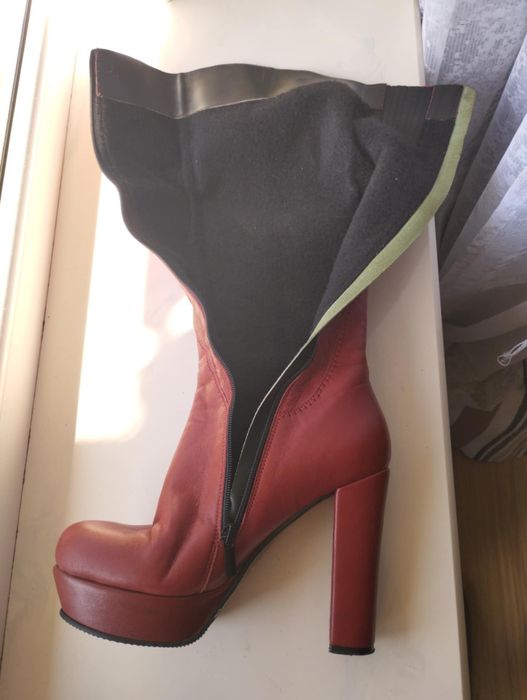 Чоботи жіночі демісезонні шкіряні