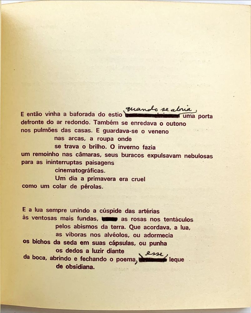 Herberto Helder - Cobra - Dedicatória - 1ª edição