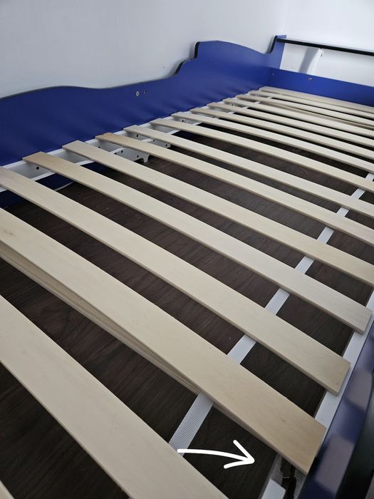 Cama carro de corrida para crianças 90x200 cm Azul