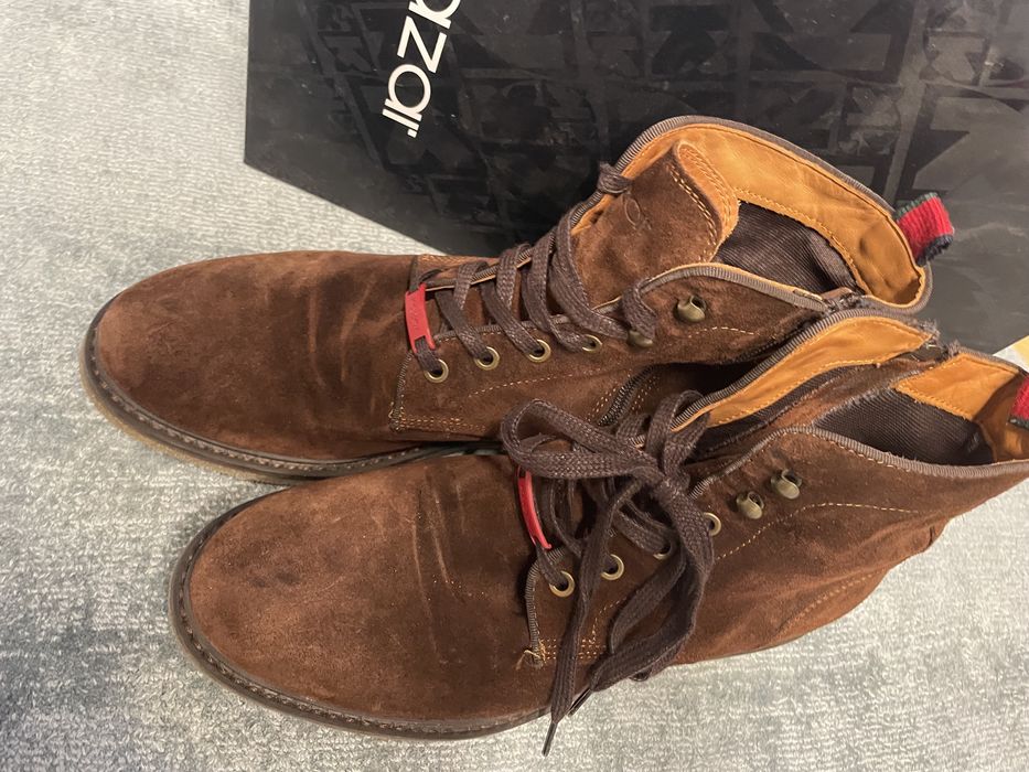 Buty zimowe kozaki botki brąz kazar 40-41 skóra