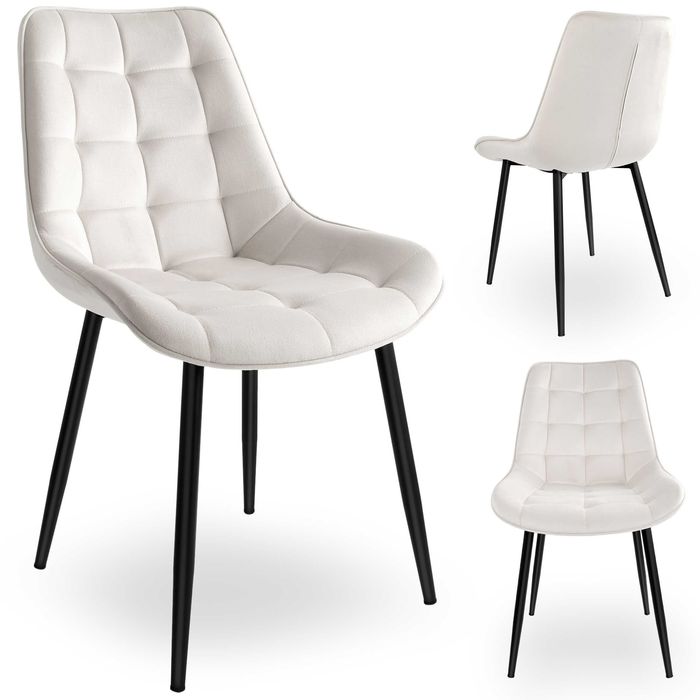 Krzesło NORMAN beżowe velvet