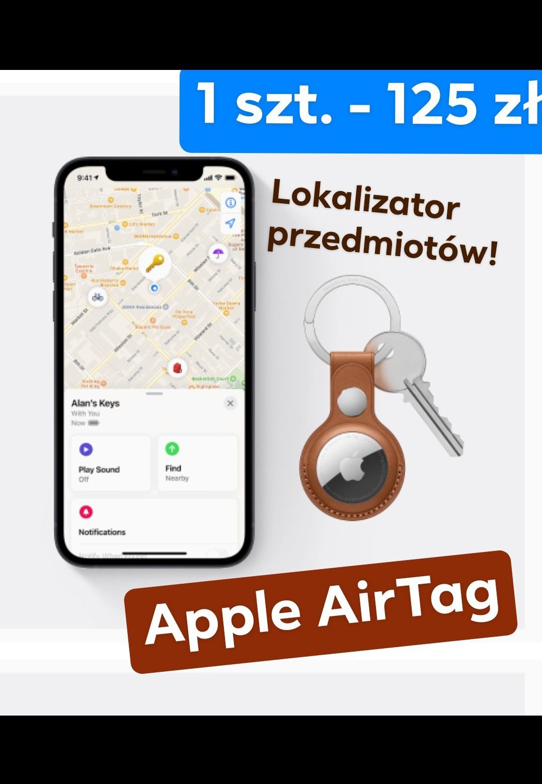 Apple AirTag - 1 szt. (lokalizator przedmiotów)