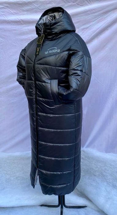 Женское удлиненное зимнее пальто, большие размеры опт розница. р.M-XXL