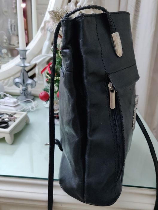 Элегантный рюкзак - сумка. Толстая телячья кожа.