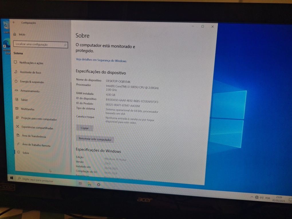 Acer Aspire Z1-623 Intel core i3 em bom estado