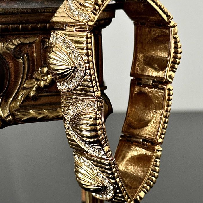 Złota bransoletka oryginalna Swarovskiego z ok. 1980 roku