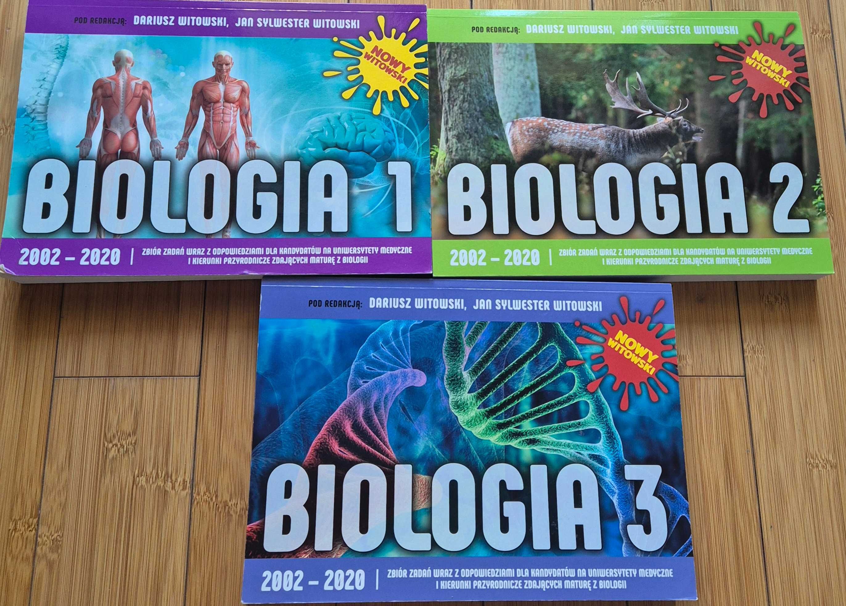 TOM 1, 2, 3, BIOLOGIA Zbiór zadań wraz z odpowiedziami, NOWY WITOWSKI