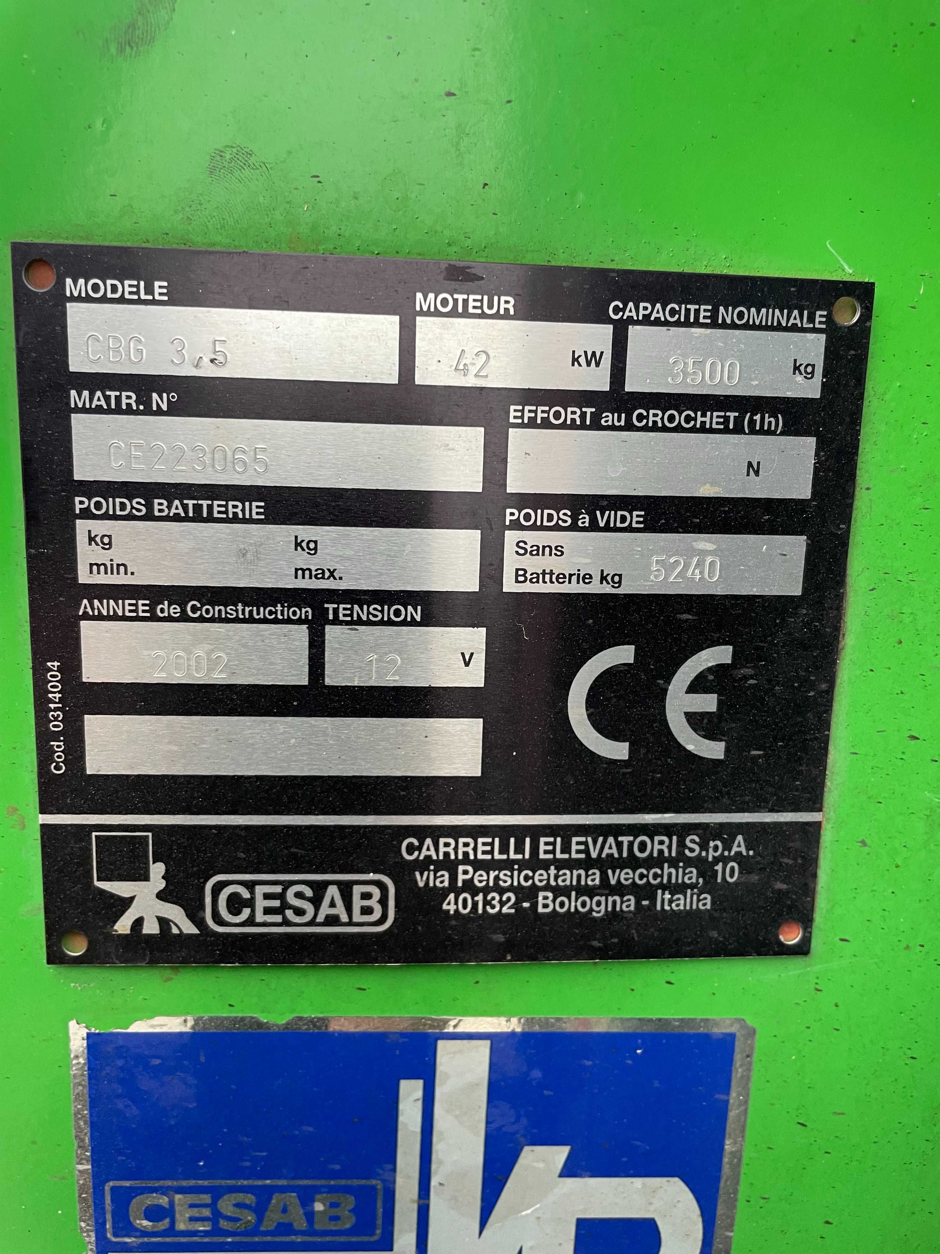Wózek widłowy Cesab Drago 3,5 tony