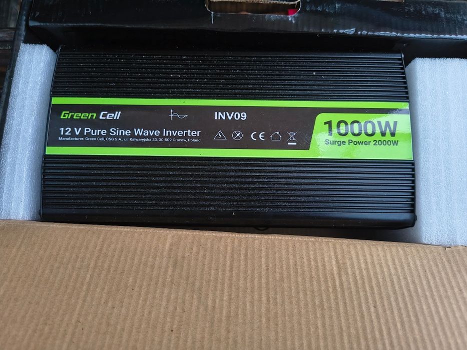 Інвертор перетворювач Green Cell 12v/220v 1000w/2000w
