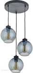 Lampa wisząca loft czarna przyciemniane klosze 3
