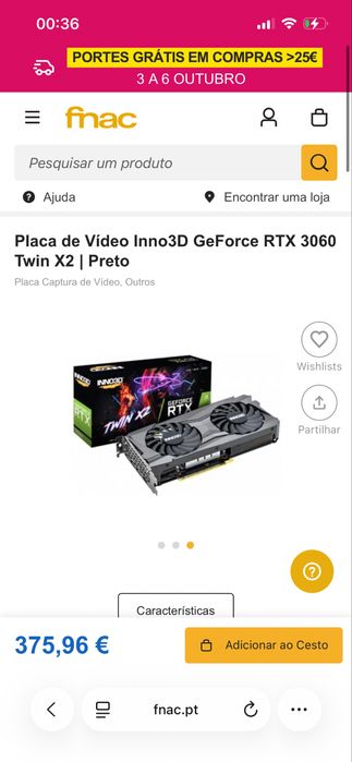 Inno3D GeForce RTX 3060 Twin X2 | Preto