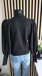Czarny sweter z bufkami casual Dark Academia Old Money Zara S/M