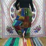 Spodnie - Patchwork - Nomad Sari - Zielone Tony - Nepal - S/M