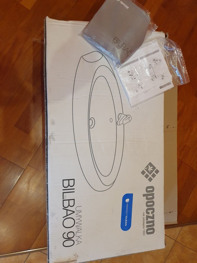 Umywalki nablatowe ceramiczne 90 cm nowe