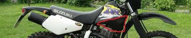 Plásticos / Carenagens do depósito combustível Suzuki DR 350