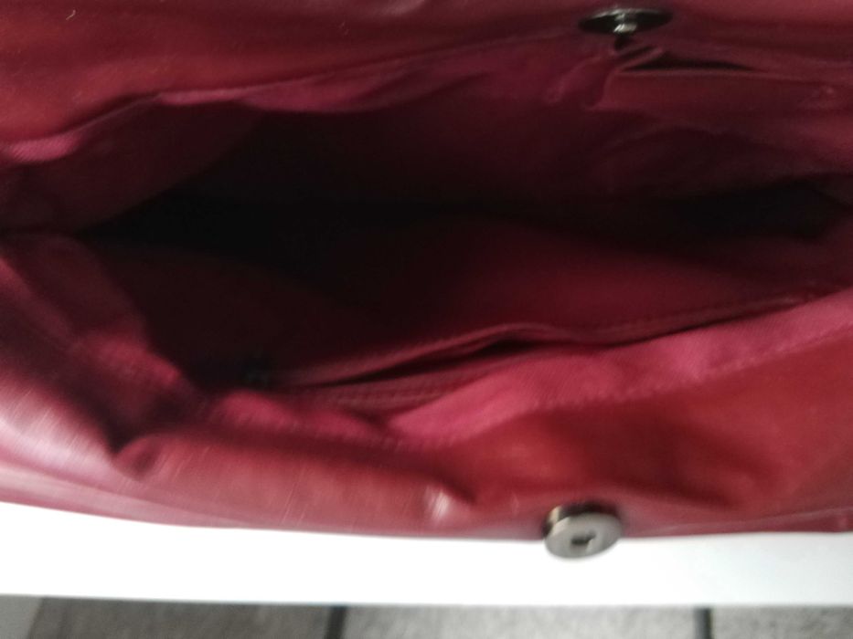 duży shoper  burgund ekoskóra