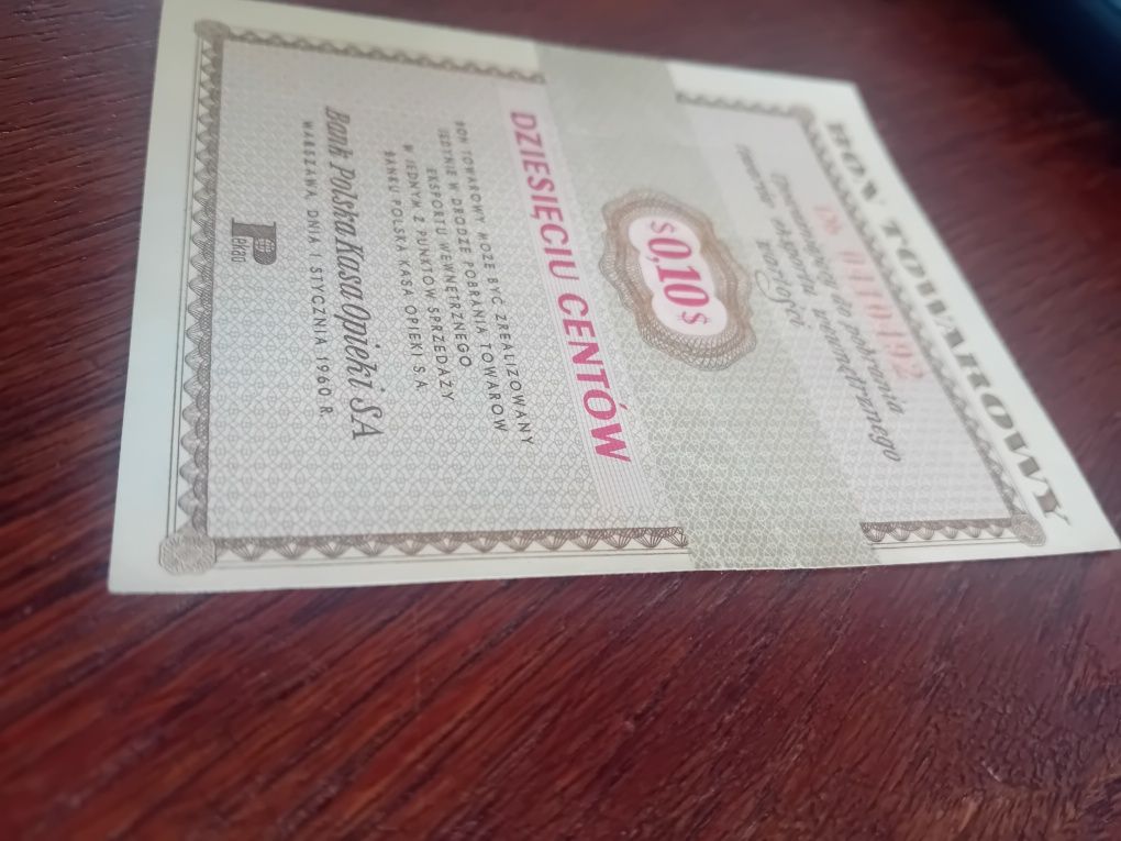10 centów Bon Pewex 1960 rok