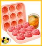 Silicone em forma de rosas,  para gelo ou culinária.  Novos