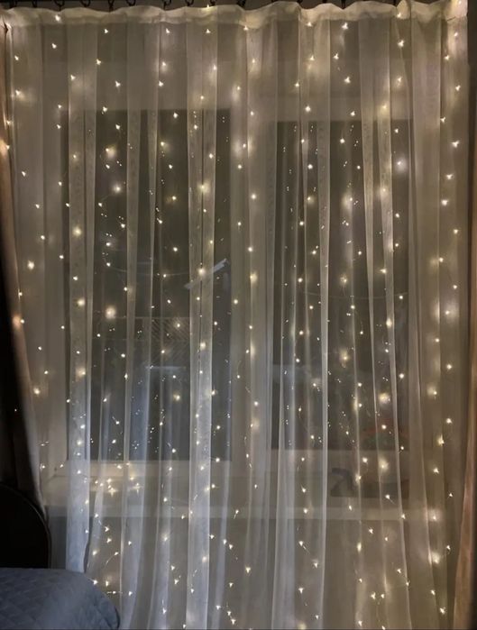 Гірлянда Хвойна Лапа, Мішура, Роса, штора Роса