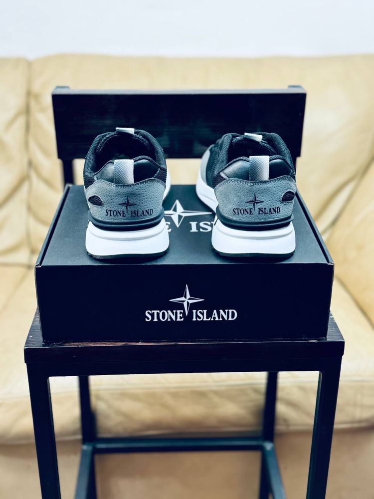 Кроссовки Stone Island мужские летние черные кросовки Топ продаж!