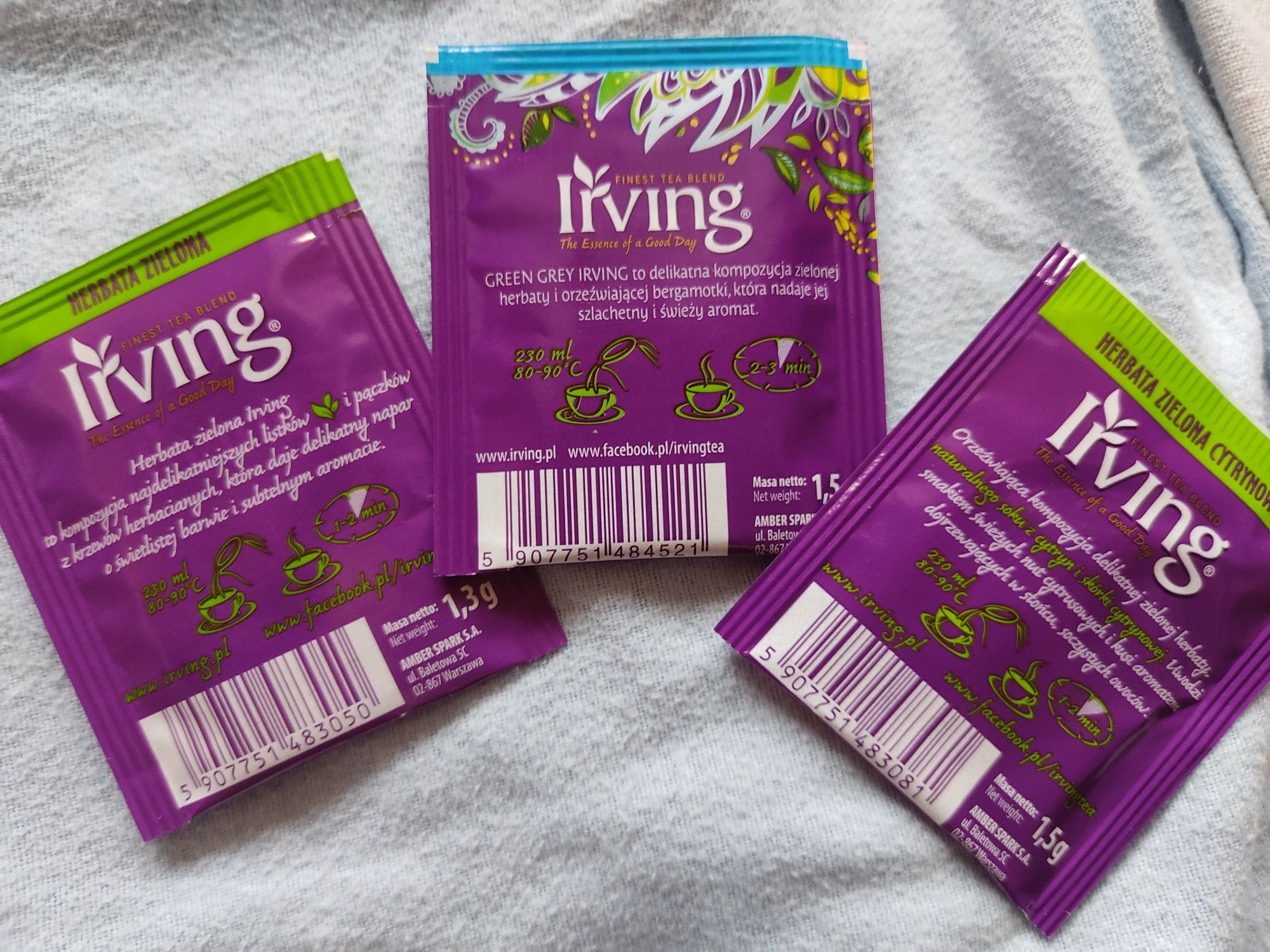 Herbata zielona Irving 51 torebek+ gratis